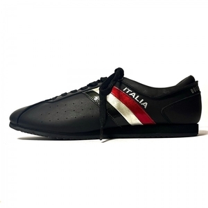 ドルチェアンドガッバーナ DOLCE&GABBANA スニーカー 7.5 - レザー×エナメル（レザー） 黒×レッド×マルチ メンズ インソール取外し可 靴