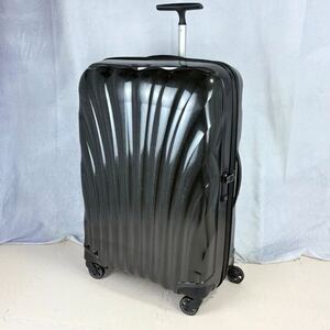 【美品】Samsonite サムソナイト Cosmolite コスモライト SPINNER69 スピナー69 68L 4輪 TSAロック ブラック 黒 スーツケース キャリー