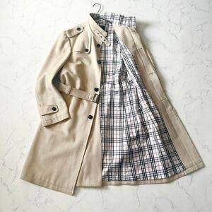 BURBERRY BLACK LABEL バーバリーブラックレーベル ノバチェック ベルト付 ステンカラーコート ベージュM