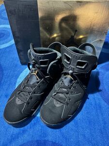 28cm nike air jordan 6 ブラック　ゴールド　クリーニング済