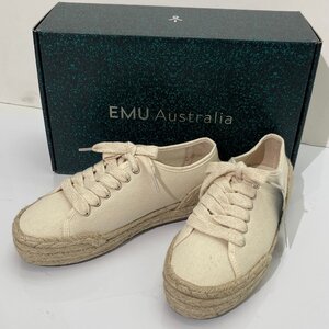 23ss【新品・未使用】EMU Australia Ellery 厚底エスパドリーユ スニーカー 定価12,980 円 24cm NATURAL W12860 エミュ オーストラリア