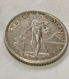 Twenty ( 20 ) centavos coin 1944 D