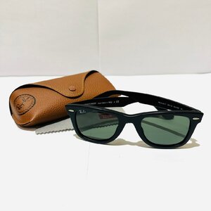 【GMF-1953】【1円～】Ray Ban サングラス WAYFARER RB2140-F 901-S 52□22 3N マットブラック レイバン レンズに小傷あり ケース付き