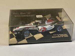 送料無料　ミニチャンプス　1/43 MINICHAMPS BARホンダ 007 B.A.R ホンダ　#4 マレーシアGP 2005 A.デビッドソン