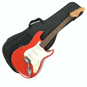 Squier by Fender スクワイア ストラトキャスター エレキギター S/N:COS10126293 赤系 CRAFTED IN China表記 ソフトケース付き★簡易検査品