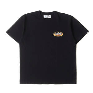 CHALLENGER チャレンジャー Tシャツ サイズ:XXL 21AW ファイヤーロゴ クルーネック 半袖Tシャツ FIRE TEE ブラック トップス カットソー