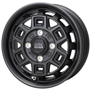 YOKOHAMA GEOLANDAR M/T G003 145/80R12 80/78N LT MAD CROSS AEVER マットブラック 12インチ 4B+43 4H-100 4本セット