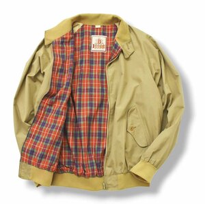 ★80s 英国製 ヴィンテージ バラクータ BARACUTA G9 ハリントン ジャケット XL相当 ベージュ 裏チェック スイングトップ ブルゾン 古着★