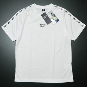 ●送料390円可能商品 リーボック REEBOK 新品 メンズ 速乾 ドライ UVカット ストレッチ 半袖 Tシャツ 白 XL [X5334RR-N0-LL] 三 参★QWER★