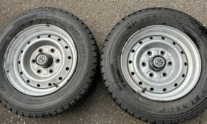 スタッドレス　245/50R14.5 ダンロップ　LT01 トヨタ ハイエース ライトエース GF 6穴 ET+30 14.5×6.75 PCD139.7 ハブ67mm ２本