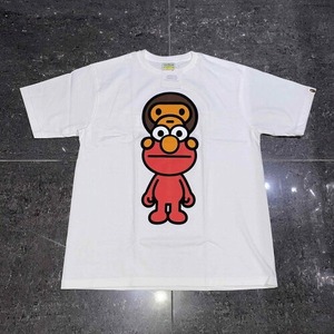 A BATHING APE SESAME STREET ELMO ON MILO TEE SIZE-L アベイシングエイプ セサミストリート エルモオンマイロ 半袖Tシャツ BAPE 