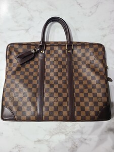 【スペシャルオーダー】ルイヴィトン　LOUIS VUITTON　ダミエ　ポルトドキュマン ヴォワヤージュ　ビジネスバッグ　ブリーフケース【中古】