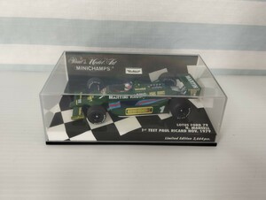 MINICHAMPS 1/43 LOTUS FORD 79 N.MANSELL 1st TEST PAUL RICARD NOV.1979 ミニチャンプス　ロータス　フォード　限定品　レア