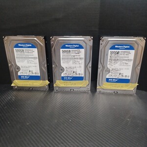 Western Digital　 WD5000AZLX　3.5inch HDD　500GB 3台 ハードディスク