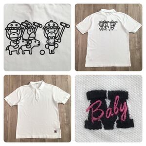 MILO LOGO ポロシャツ Mサイズ a bathing ape BAPE エイプ ベイプ アベイシングエイプ マイロ NIGO y238