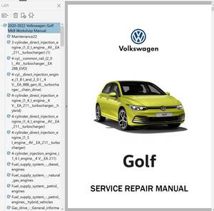 フォルクスワーゲン ゴルフ MK8 2019-2022 ファクトリーワークショップマニュアル + 配線図 整備書 8 GOLF