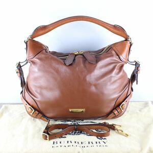 BURBERRY LOGO LEATHER 2WAY SHOULDER BAG/バーバリーロゴレザー2wayショルダーバッグ