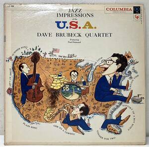 AF52406▲US盤/深溝 THE DAVE BRUBECK QUARTET/JAZZ IMPRESSIONS OF THE U.S.A. LPレコード デイヴ・ブルーベック/ピアノ/シックスアイ