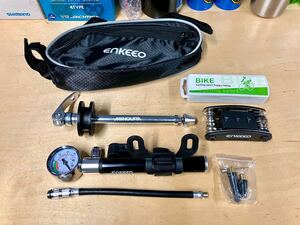 新品未使用 ENKEEO 自転車用携帯工具セット パッチセット 携帯工具 MINOURA チェーンホルダー 携帯ポンプ 説明書付属 輪行 ミノウラ 箕浦