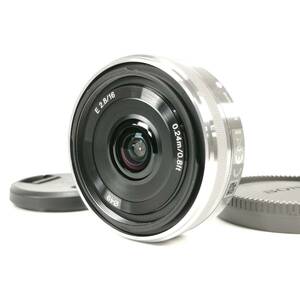 美品 SONY SEL16F28 E 2.8/16 0.24m/0.8ft 単焦点 パンケーキ レンズ ミラーレス一眼 Eマウント レンズ ソニー