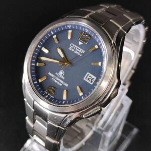 美品【稼働品】CITIZEN　シチズンアテッサ　H410　ネイビー　ソーラー