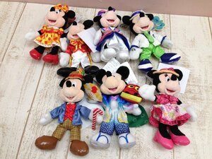 ◇ディズニー TDR ミッキー ミニー ぬいぐるみバッジ 7点 タグ付き 正月ほか 9L102 【60】