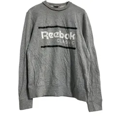 Reebok プリントスウェット トレーナー レディース M グレー リーボック スポーツ プルオーバー 古着卸 アメリカ仕入 a611-8310