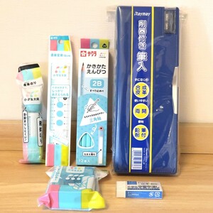 【送料無料】未開封品 筆入 FB101K レイメイ + サクラクレパス 文房具セット 計6点