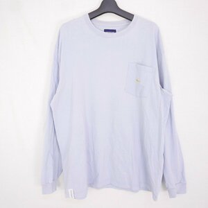 DESCENDANT ディセンダント メンズ トップス CACHALOT クジラ刺繍 長袖ポケット クルーネック Tシャツ ロンT 無地LIGHT BLUE 3