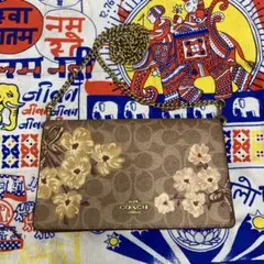 未使用✴︎coach✴︎コーチ✴︎フローラル柄✴︎チェーンウォレット✴︎