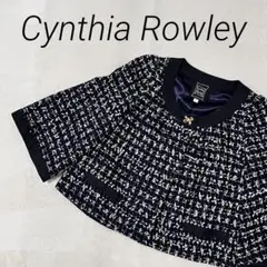 良品✨ Cynthia Rowley ノーカラーツイードジャケット　SIZE2