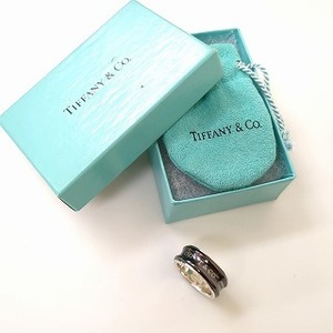 TIFFANY ティファニー 1837 ナロー リング SV925 × チタン 約14号