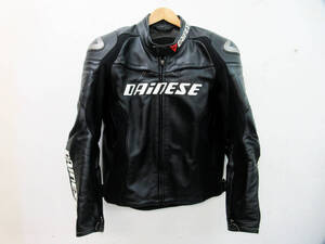 G3592●レザージャケット ダイネーゼ DAINESE G RACING D1 P●サイズ50●肘 肩 プロテクター付き●ライダースジャケット●オートバイ