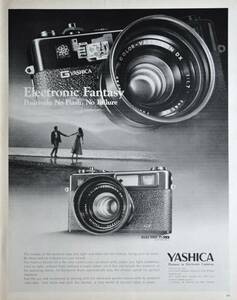 稀少・広告！1970年ヤシカ カメラ広告/Yashica Electro 35 GT camera/昭和レトロ/C