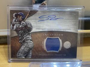 2014 Bowman Inception MIGUEL SANO 直筆サインカード Relic Auto Card Patch ジャージ