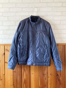 GU メンズ 中綿 ジャケット Mサイズ ライダース ネイビー 紺 シングル アウター ブルゾン riders jacket V