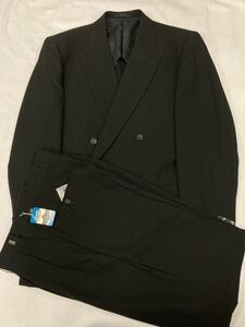 《新品》夏物 未使用 超激安!! ダブル4ッ釦1ッ掛礼服 フォーマル サイズA体7号 台場仕立て アジャスター付 2タック 冠婚葬祭 シャリシャリ