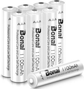 BONAI 単4形 充電式電池 ニッケル水素電池 8個パックCEマーキング取得 UL認証済み 自然放電抑制 液漏れ防止設計 環境友
