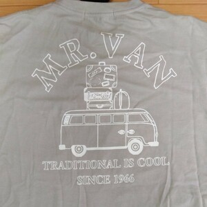 L ミスターヴァン MR.VAN 新品　半袖Tシャツ トップス カットソー バックプリント 胸ポケット　タイプ2風プリント メンズ紳士 アウトドア 