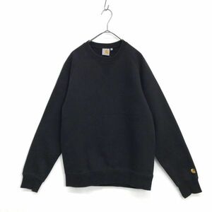 KZ8410★carhartt : CHASE SWEAT★S★黒 カーハート クルーネックスウェット