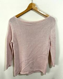 ■ 女性用 LAUREN RALPH LAUREN ラルフローレン 古着 コットン ニット セーター サイズM ピンク PINK ■