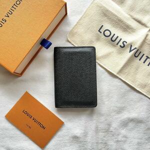 【新型 未使用級】1円　LOUIS VUITTON ルイヴィトン　タイガ　オーガナイザードゥポッシュ　NM カードケース　名刺入れ　ブラック　m30537