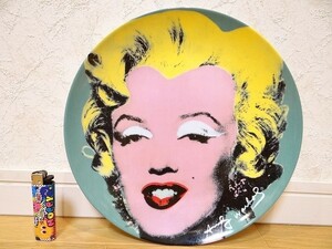 希少 限定 90年代 ビンテージ アンディ・ウォーホル BLOCK マリリン・モンロー シルクスクリーン 飾り皿 お皿 プレート 当時物