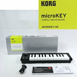 【中古/通電確認済】KORG microKEY-25 コンパクトMIDIキーボード 25鍵 鍵盤 DTM 箱・取扱説明書有