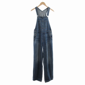 エックスガール x-girl WIDE TAPERED OVERALL 90sデニムオーバーオール 1 M インディゴブルー 05181607 /KO レディース