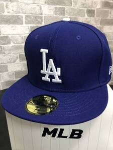 MLB大谷翔平所属LAドジャース×NEWERA 59FIFTY定番ドジャースカラーモデルフィッテッドキャップ1/2