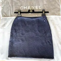 CHANEL ã‚·ãƒ£ãƒ�ãƒ«ã€€ãƒ�ã‚¤ãƒ“ãƒ¼ ã‚¿ã‚¤ãƒˆã‚¹ã‚«ãƒ¼ãƒˆã€€ãƒŸãƒ‹ã€€34 ãƒ¬ã‚¢ã€€å¸Œå°‘