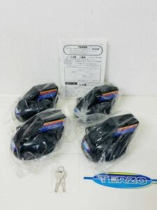 【1円スタート】未使用品！TERZO テルッツォ EF11BL ルーフレール用フットセット★鍵付き★