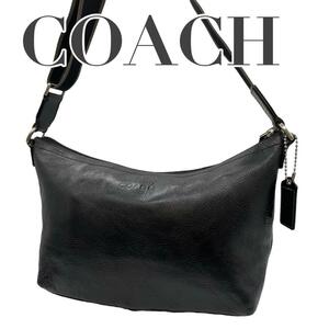 COACH コーチ　s90 斜め掛け　F70559 ショルダーバッグ　レザー　黒