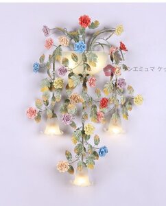 美品 壁掛け照明 壁掛け灯 ブラケットライト インテリア照明 玄関灯 薔薇 花